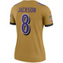 Women's Lamar Jackson Gold-Tone Baltimore Ravens Inverted Legend Jersey
