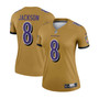 Women's Lamar Jackson Gold-Tone Baltimore Ravens Inverted Legend Jersey