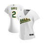 Women's Khris Davis White Oakland Athletics Home Replica Player Jersey