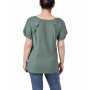 Petite Swiss Dot Short Sleeve Top