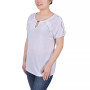 Petite Swiss Dot Short Sleeve Top