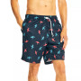 Men's 8" Parrot-Print Elastic-Waist Swim Trunk
