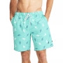 Men's 8" Parrot-Print Elastic-Waist Swim Trunk