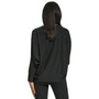 Women's Matte Jersey Slit-Sleeve V-Neck Top