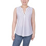 Petite Swiss Dot Sleeveless Top