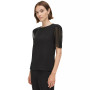 Women's Elbow-Length Button-Sleeve Top