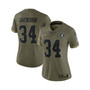 Women's Bo Jackson Olive Las Vegas Raiders 2022 Salute To Service Retired Player Limited Jersey