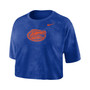 Women's Royal Florida Gators Tie-Dye Cropped T-shirt