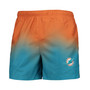 Men's Aqua Miami Dolphins Dip-Dye Swim Shorts