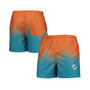 Men's Aqua Miami Dolphins Dip-Dye Swim Shorts