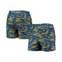 Men's Navy West Virginia Mountaineers Island Palm Swim Trunks