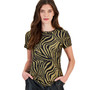 Women's Animal-Print Crewneck Short-Sleeve Top, Created for Macy's