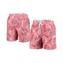 Men's Red Wisconsin Badgers Vintage-Like Floral Swim Trunks