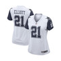 Women's Ezekiel Elliott White Dallas Cowboys Alternate Game Jersey