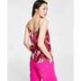Women's Leaf-Print Scoop-Neck Cami Top, Created for Macy's