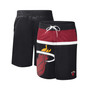 Men's Black Miami Heat Sea Wind Swim Trunks