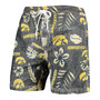Men's Black Iowa Hawkeyes Vintage-Like Floral Swim Trunks