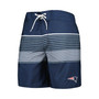 Men's Navy New England Patriots Coastline Volley Swim Shorts
