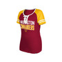 Women's Burgundy Washington Commanders Raglan Lace-Up T-shirt