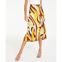 Women's Printed Flared Midi Skirt