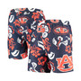 Men's Navy Auburn Tigers Floral Volley Swim Trunks
