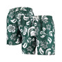Men's Green Michigan State Spartans Floral Volley Swim Trunks