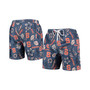 Men's Navy Syracuse Orange Vintage-Like Floral Swim Trunks