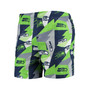Men's College Navy and Neon Green Seattle Seahawks Geo Print Swim Trunks