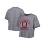 Women's Heather Gray Nebraska Huskers Intramural Midi Seal Tri-Blend T-shirt