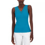 Women's V-Neck Mesh-Trim Tank Top