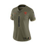 Women's Justin Fields Olive Chicago Bears 2022 Salute To Service Limited Jersey