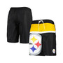 Men's Black Pittsburgh Steelers Sea Wind Swim Trunks