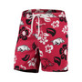 Men's Cardinal Arkansas Razorbacks Floral Volley Logo Swim Trunks