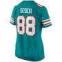 Women's Mike Gesicki Aqua Miami Dolphins Alternate Game Jersey