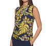 Women's Floral Sleeveless Knot-Neck Top