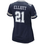 Women's Ezekiel Elliott Navy Dallas Cowboys Game Team Jersey