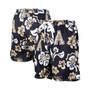 Men's Black Army Black Knights Floral Volley Logo Swim Trunks