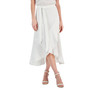 Women's Belted Ruffle Midi Skirt
