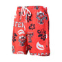 Men's Red Texas Tech Red Raiders Floral Volley Logo Swim Trunks