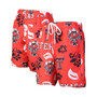 Men's Red Texas Tech Red Raiders Floral Volley Logo Swim Trunks