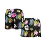 Men's Black Clemson Tigers Neon Floral Swim Trunks