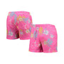 Men's Pink Miami Hurricanes Neon Floral Swim Trunks