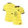 Women's Yellow Chelsea 2021/22 Away Breathe Stadium Jersey