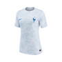 Women's White France National Team 2022/23 Away Breathe Stadium Replica Blank Jersey