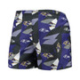 Men's Purple and Black Baltimore Ravens Geo Print Swim Trunks