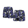 Men's Purple and Black Baltimore Ravens Geo Print Swim Trunks