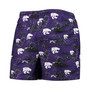 Men's Purple Kansas State Wildcats Island Palm Swim Trunks