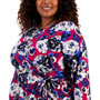 Plus Size Floral-Print Side-Knot Blouse