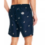 Men's Drawstring Shark & Logo Print 8" Swim Trunks