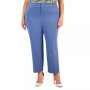 Plus Size Stretch Crepe Mid-Rise Ankle Pants